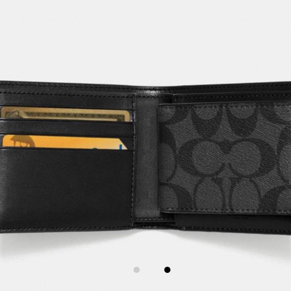 Coach signature compact ID men’s wallet - Picture 8 of 8